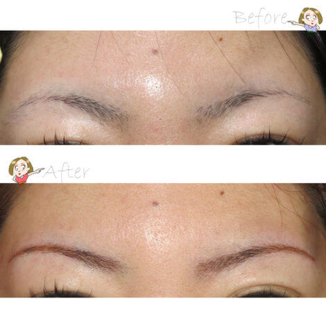 細めな眉希望のお客様のPermanentMakeup