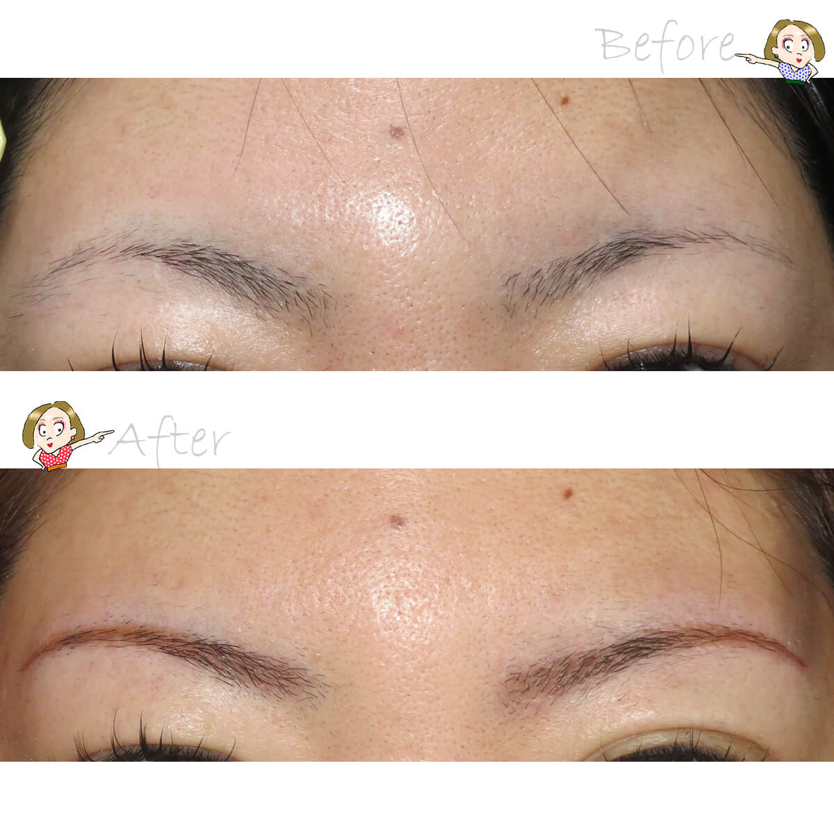 細めな眉希望のお客様のPermanentMakeup