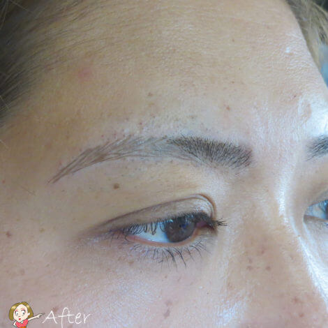 眉毛Permanentmake施術後左側