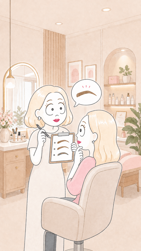 眉毛アートとアートメイクの違い、施術の流れ、持ち、ダウンタイム、失敗しない選び方をわかりやすく解説。沖縄・那覇で眉アートメイクを検討中の方へ。